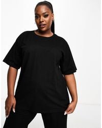ASOS - Asos design curve – mix & match – pyjama-t-shirt aus baumwolle - Lyst