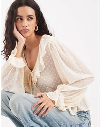 ONLY - – strukturierte bluse - Lyst