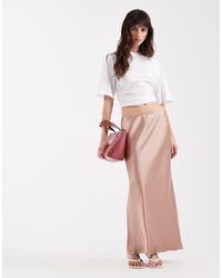 River Island - Satin Maxi Skirt - Lyst