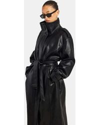 CERNUCCI - Ladies Faux Leather Trench Coat - Lyst