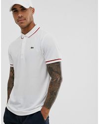 polo lacoste blanco hombre