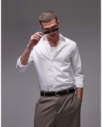 TOPMAN - Long Sleeve Formal Slim Shirt - Lyst