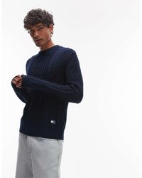 Tommy Hilfiger - Slim Cable Knit 1/4 Zip Jumper - Lyst