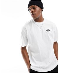 The North Face - Camiseta blanca extragrande con logo simple dome - Lyst