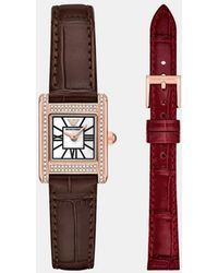 Emporio Armani - Interchangeable Leather Strap Watch Set - Lyst