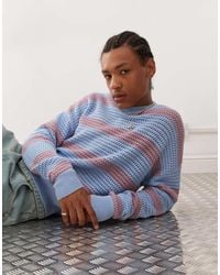 Prohibited - Rough Striped Knit Jumper - Lyst