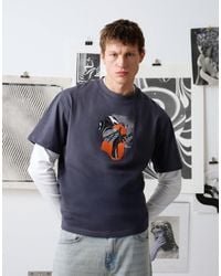 TOPMAN - X Becky Baier Premium Heavyweight Oversized Fit T-Shirt With Hand Print And Embroidery - Lyst