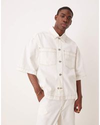 ASOS - Co-ord Oversized Short Sleeve Denim Shirt With Patch Pockets - Lyst