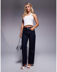 ASOS - Asos design petite - jean droit en denim stretch et confortable - brut - Lyst