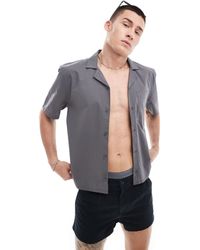 Hollister - Short Sleeve Boxy Cropped Shirt - Lyst