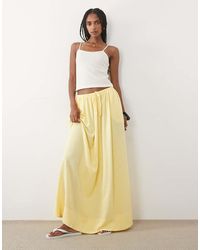 ASOS - Maxi Cirkelrok Van Linnenmix - Lyst