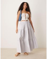 ASOS - – gestufter boho-maxirock - Lyst