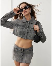 Weekday - Lo - veste courte en jean d'ensemble déstructurée - délavé - Lyst