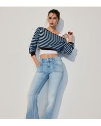 Stradivarius - Low-rise Jeans With Seam Pocket - Lyst