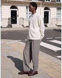 ASOS - Oversized Tapered Double Pleated Suit Pants - Lyst
