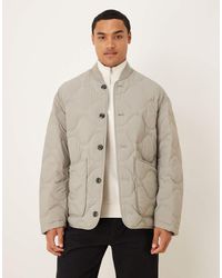 ARKET - Quilted Jacket With Rib Collar - Lyst