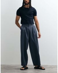 ASOS - Pleated Wide Barrel Leg Dress Pants - Lyst