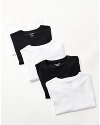 Jack & Jones - 5 Pack Slim Fit T-shirt - Lyst