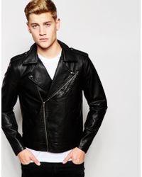 Jack & Jones Leather jackets for Men - Up to 45% off at Lyst.com