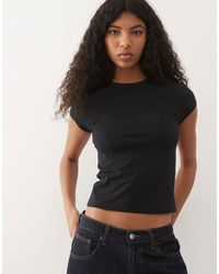 Collusion - Fitted Cap Sleeve T-Shirt - Lyst