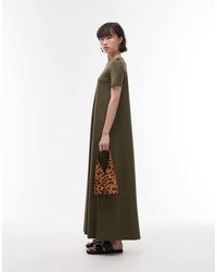 ARKET - Pure Cotton Column Maxi Dress With Short Sleeves - Lyst