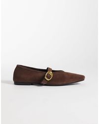 ASOS - Lava Premium Chisel Toe Mary Jane Ballets - Lyst