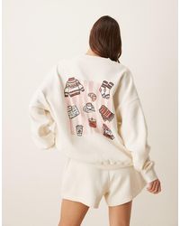 ASOS - Hibernation Mode Graphic Print Pyjama Sweatshirt And Short Set - Lyst
