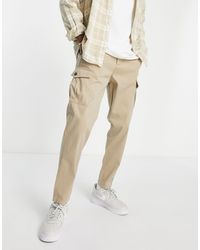 SELECTED - Pantalones beis cargo - Lyst