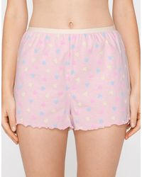 Tezenis - Printed Cotton Shorts With Rolled Hem - Lyst