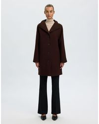 SELECTED - Zia-vinni Wool Blend Raglan Sleeve Knee Length Coat - Lyst
