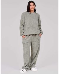 Loungeable - Borg Jumper & Wide Leg Lounge Set - Lyst