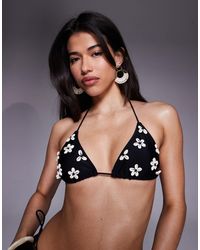 Candypants - Faux Shell Triangle Bikini Top - Lyst