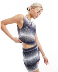 Collusion - Ombre Knitted Slash Neck Vest Co-ord - Lyst