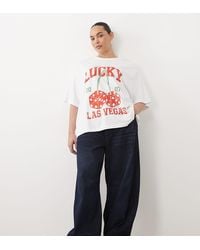 ASOS - Asos Design Curve Oversized T-Shirt With Lucky Vegas Cherry Graphic - Lyst