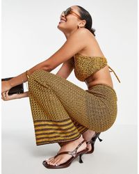 & Other Stories - Crochet Knitted Wide Leg Trousers - Lyst