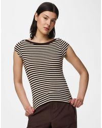 Pieces - Cap Sleeve Top - Lyst