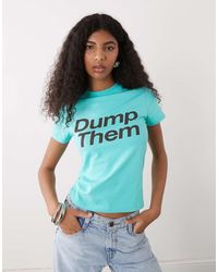 Collusion - T-Shirt Baby A Maniche Corte Con Scritta "Dump Them" - Lyst