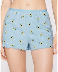 Tezenis - Printed Cotton Shorts With Rolled Hem - Lyst