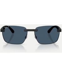 Ray-Ban - Rb4470 Polarized Ultra Lenses Irregular Polarised Sunglasses With Lens - Lyst