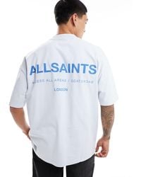 AllSaints - Access underground - t-shirt oversize - clair - Lyst