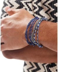 ASOS - – 5er-pack kordelarmbänder - Lyst