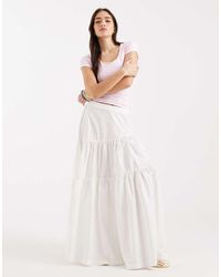 ASOS - Asymmetric Tiered Boho Maxi Skirt - Lyst