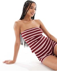 ASOS - Stripe Bandeau Co Ord Top - Lyst
