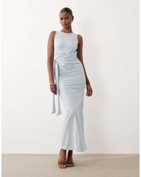 The Frolic - Exclusive Lace Insert Tie Detail Maxi Dress - Lyst