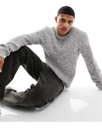 SELECTED - Textured Crew Neck Knit Jumper - Lyst