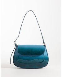 ASOS - High Shine Flap Shoulder Bag - Lyst