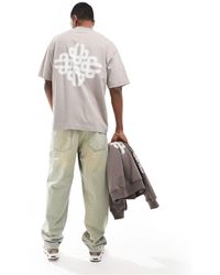 The Couture Club - T-shirt color moka con stampa con emblema sfocata - Lyst