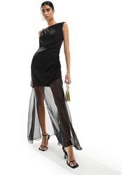 Forever New - Sheer Contrast Maxi Dress - Lyst