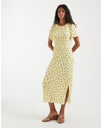 Pieces - Textured Jersey Maxi Dress - Lyst