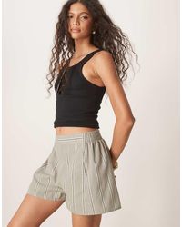 ASOS - Linen Look Tailored Boxer Shorts - Lyst